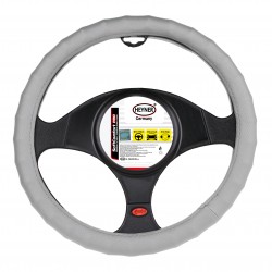 Premium steering wheel cover grey